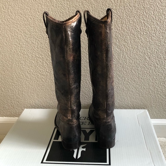 Frye Melissa Button chocolate boots 7.5 - Picture 5 of 6